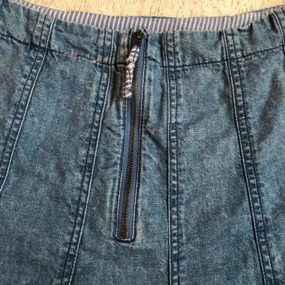 Anthropologie Pilcro and the letterpress chambray panel fringe skirt - Picture 9 of 10